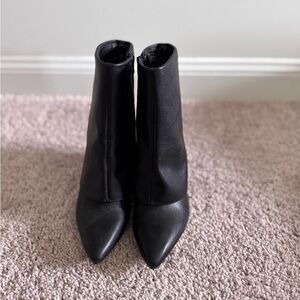 Black Leather “Shark Boots”